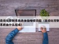 自動化控制系統具體指哪些功能（自動化控制系統由什么組成）