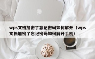 wps文檔加密了忘記密碼如何解開（wps文檔加密了忘記密碼如何解開手機）