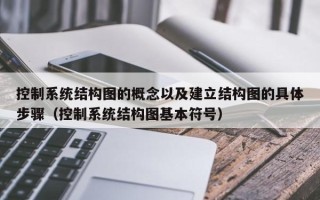 控制系統結構圖的概念以及建立結構圖的具體步驟（控制系統結構圖基本符號）