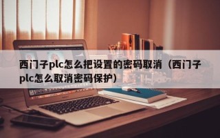 西門子plc怎么把設置的密碼取消（西門子plc怎么取消密碼保護）