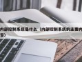 內部控制系統是什么（內部控制系統的主要內容）