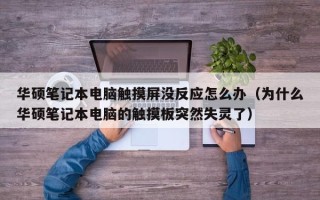 華碩筆記本電腦觸摸屏沒反應怎么辦（為什么華碩筆記本電腦的觸摸板突然失靈了）