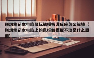 聯想筆記本電腦鼠標觸摸板沒反應怎么解鎖（聯想筆記本電腦上的鼠標觸摸板不動是什么原因）