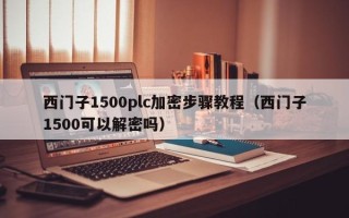 西門子1500plc加密步驟教程（西門子1500可以解密嗎）