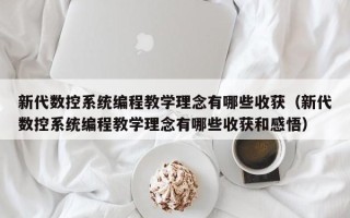 新代數控系統編程教學理念有哪些收獲（新代數控系統編程教學理念有哪些收獲和感悟）