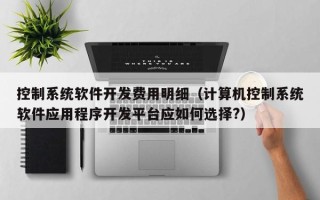 控制系統軟件開發費用明細（計算機控制系統軟件應用程序開發平臺應如何選擇?）